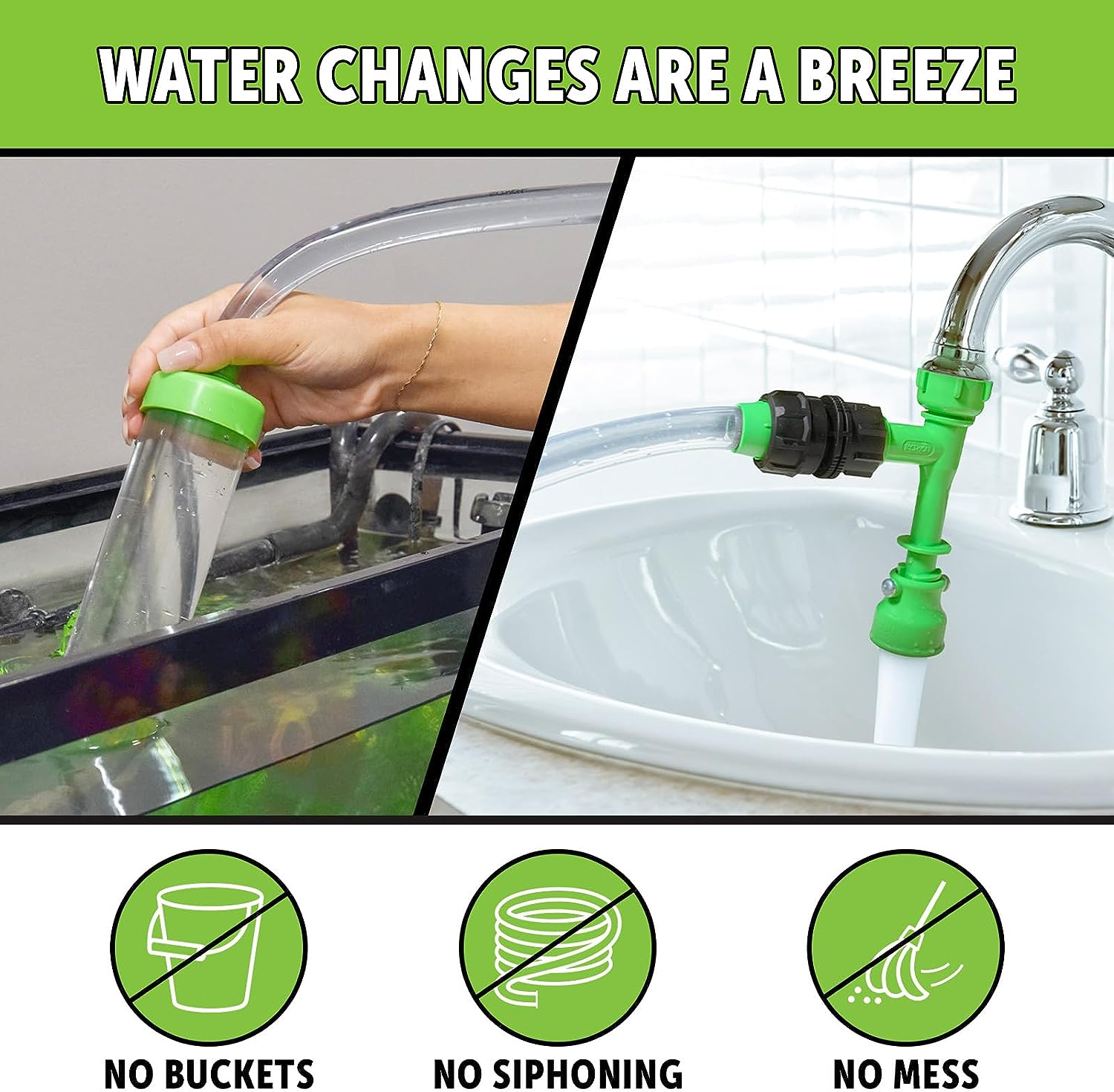 Python 940023 No Spill Clean and Fill Aquarium Maintenance System, 50-Feet image number 3