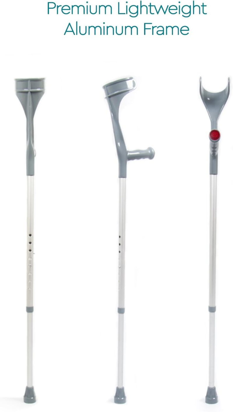 Soles Aluminum Forearm Crutch (SLS806GR) - Gray