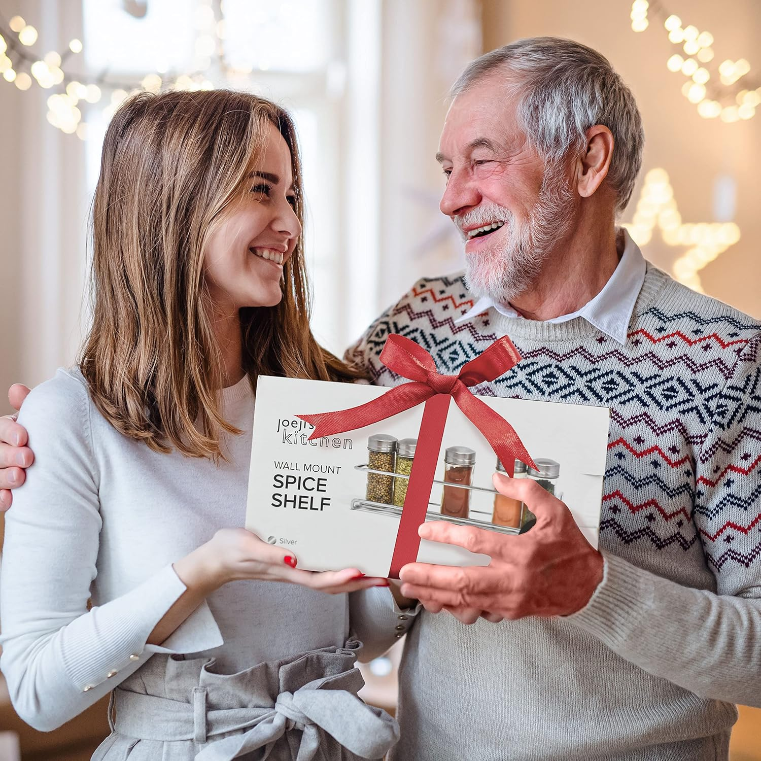 Joeji'S Kitchen 4-Tier Silver Spice Rack Organiser Wall Hanging Spice Shelf Herb Rack Seasoning Organiser - Spice Rack for Spices, Condiments, Cooking Tools image number 3