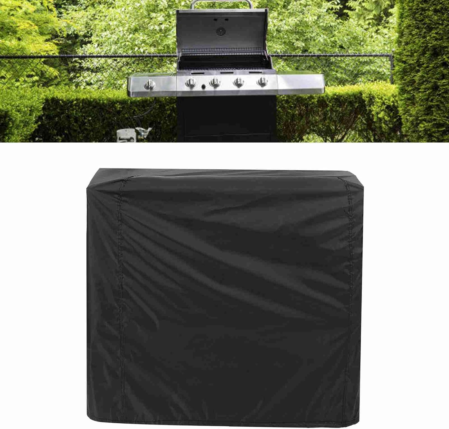 TUWEI Waterproof Barbecue Cover, Black, for BBQ Burner, Outdoor (100X66X100Cm)