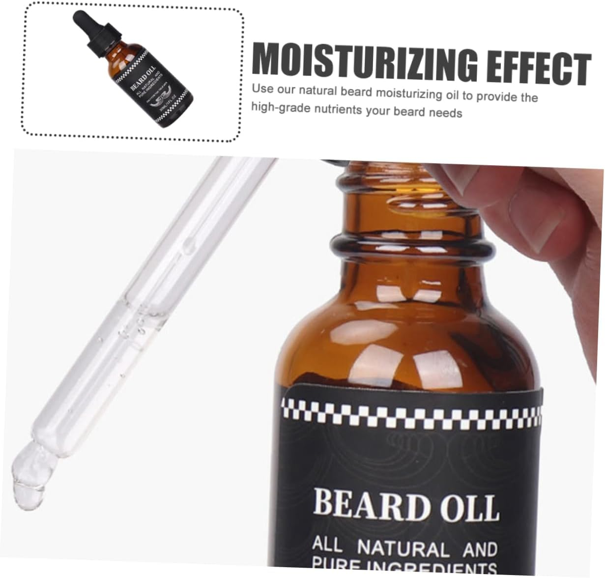 Beard Oil Set Jojoba Castor Jamaican Black Castor Burdock Root Beard Moisturizer Essential Oil for Men image number 1