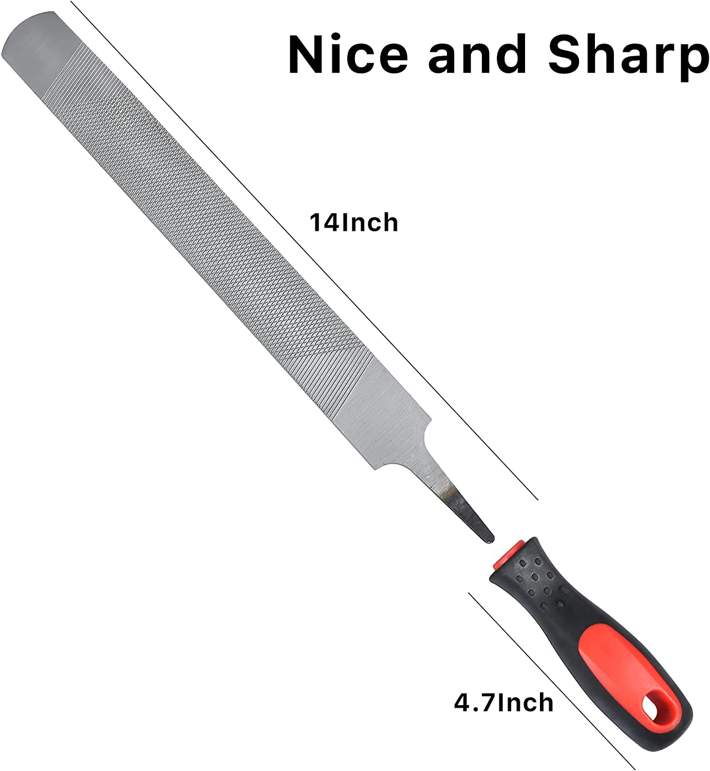 Horseshoe File 14 Inches, Horse Rasp and File with Handle for Horse Hoofs, Hoof Trimming Tool for Repairing Horse Goat Pig Hooves image number 1