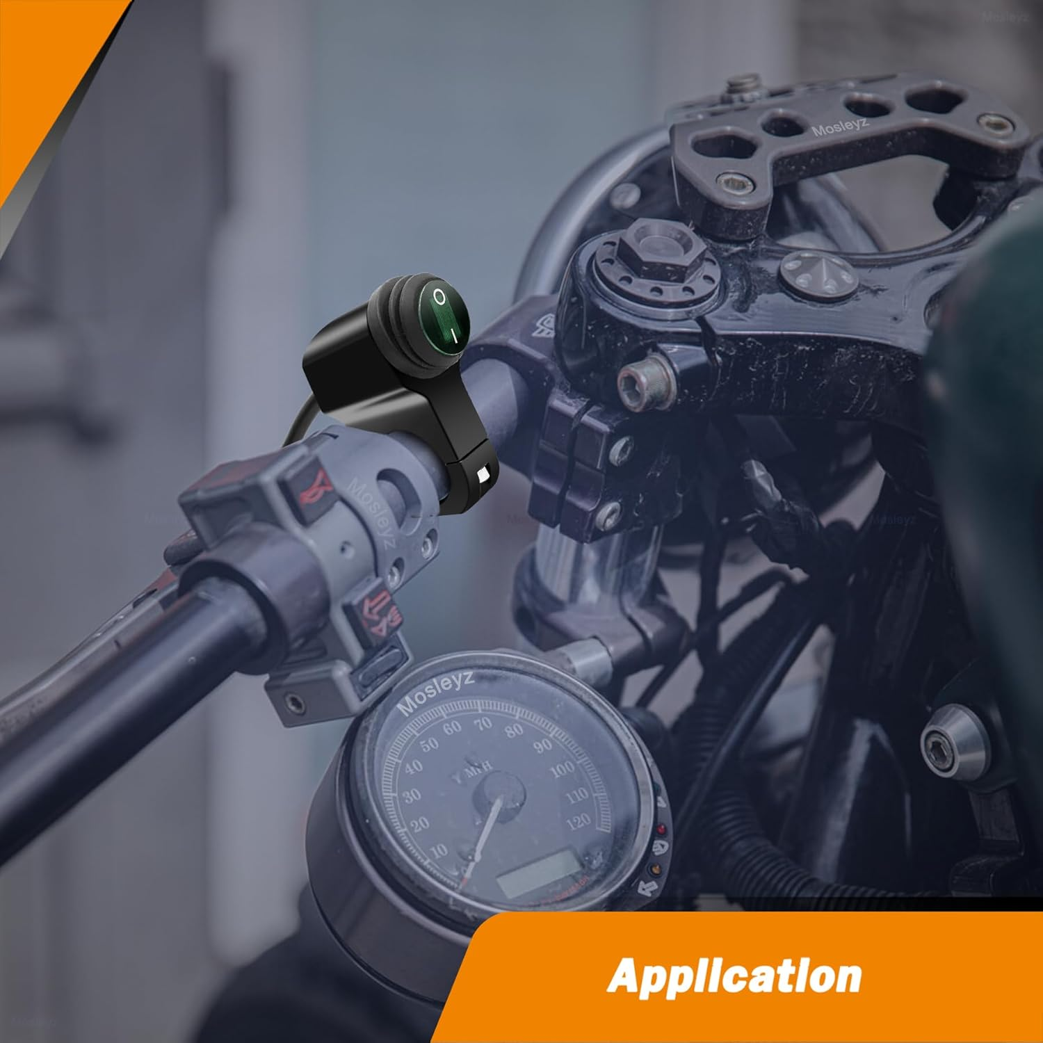 ATV Light Switch 12V Waterproof Aluminum Alloy Motorcycle Handlebar Switches for Motorcycle ATV UTV- Fits 7/8" Handlebars (22Mm) Green 1 Piece image number 7