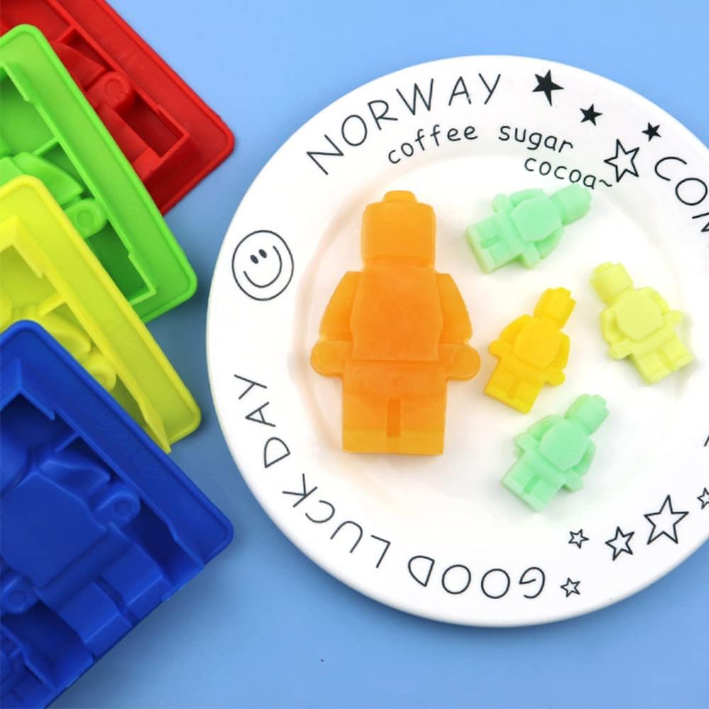 3 Pcs Chocolate Jelly Moulds - Multi-Size Ice Cube Candy Moulds for Building Block Themes Kids Cake Cupcake Decorations image number 2