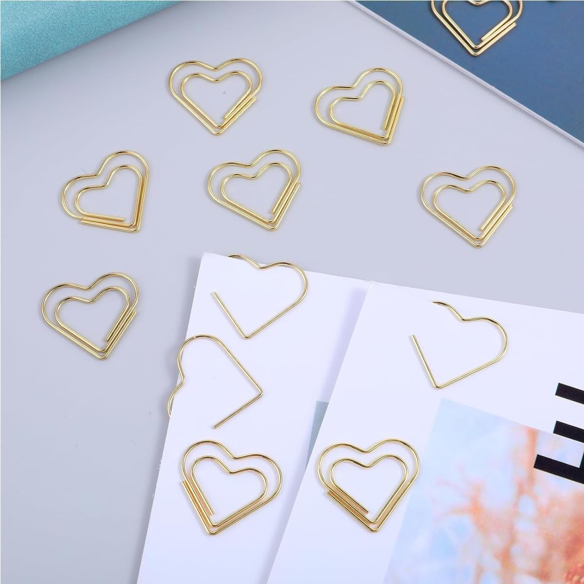 100Pcs Mini Gold Heart Paper Clips,Small Cute Love Shaped Paper Clips,Love Heart Shaped Small Paper Clips,Heart Paper Clips Gold Paper Clips Gold Heart Paper Clips Small Paper Clips Heart Paper Clips image number 1
