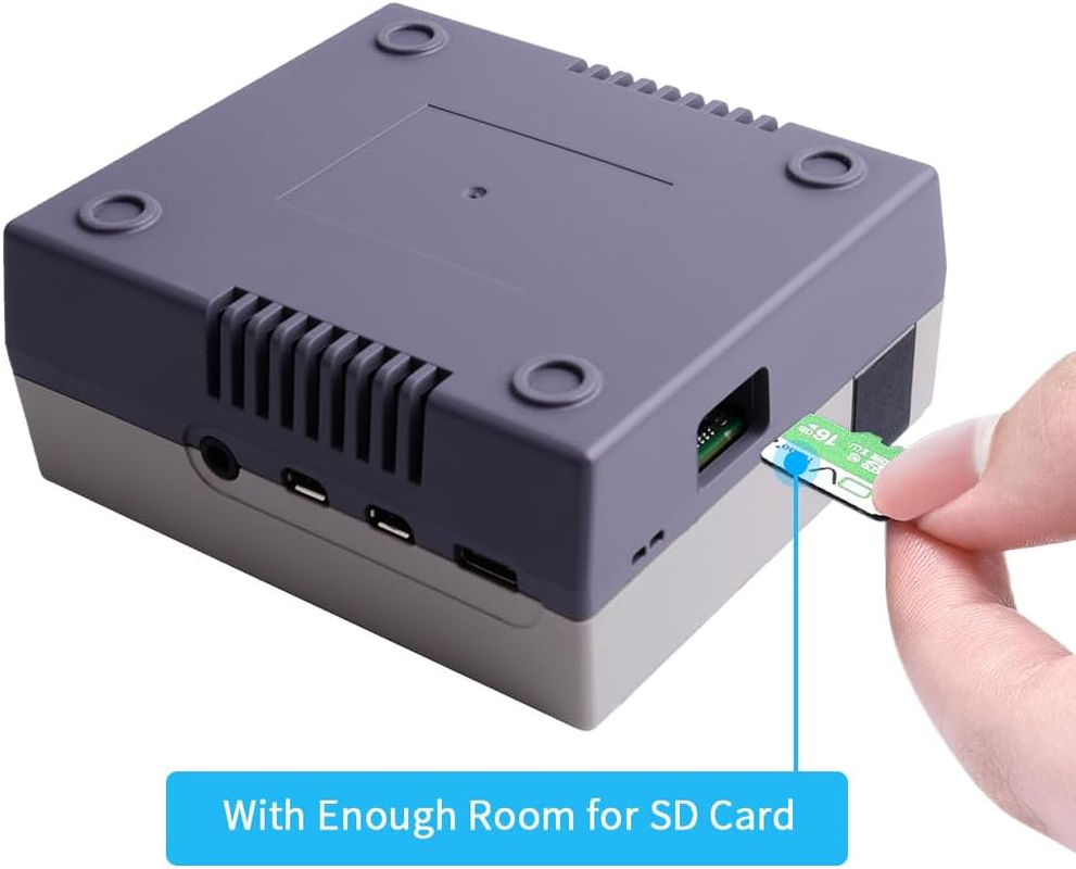 Geeekpi Case for Raspberry Pi 4, Cooling Fan, Heatsink for Raspberry Pi 4, Retro Gaming Nes4Pi Case for Raspberry Pi 4 Model B/4B image number 4
