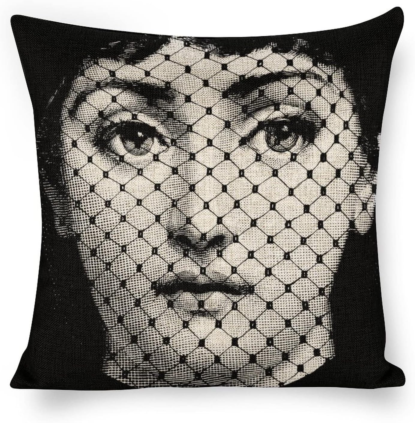 Lina Cavalieri Artificial Linen Throw Pillow Case, Decorative Cushion Cover Square Art Personalized Eye,Only Includes Pillowcase,18"X18"(45X45Cm),Style-1