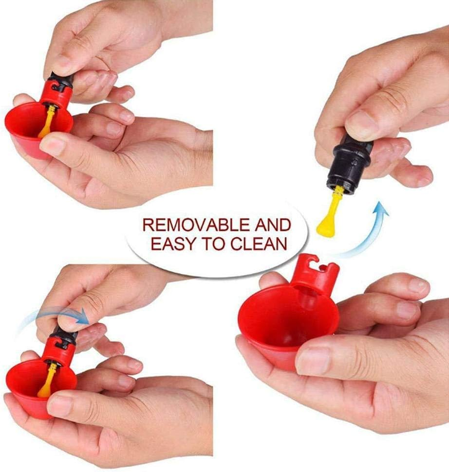 24 Packs Poultry Drinking Watering Cups for Chicken Quail Water Cups Drinker Automatic Farm image number 5