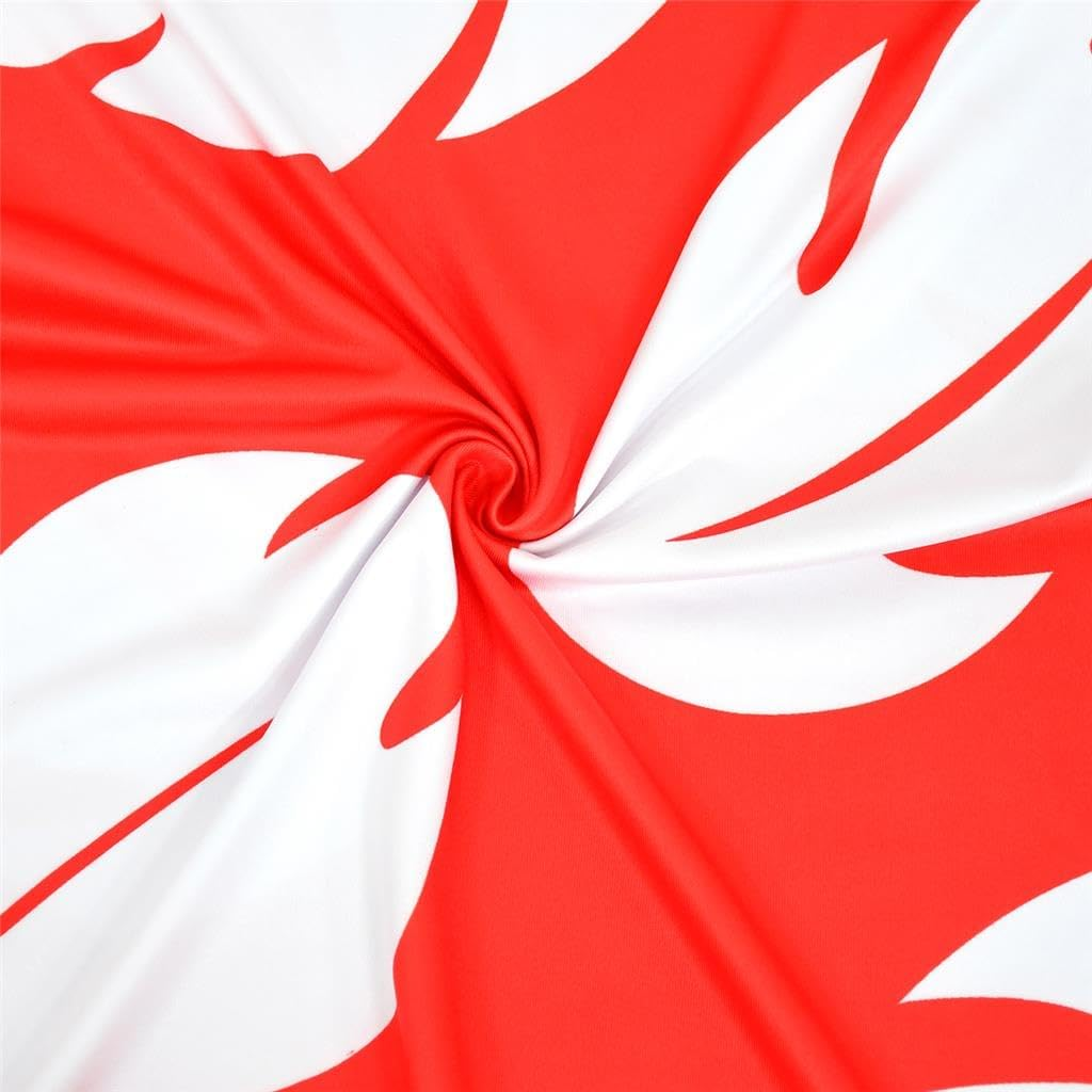 Dressy Daisy Hawaiian Red Muumuu Fancy Dress up Halloween Costume Birthday Summer Party Outfit for Baby Toddler Little Girls image number 6