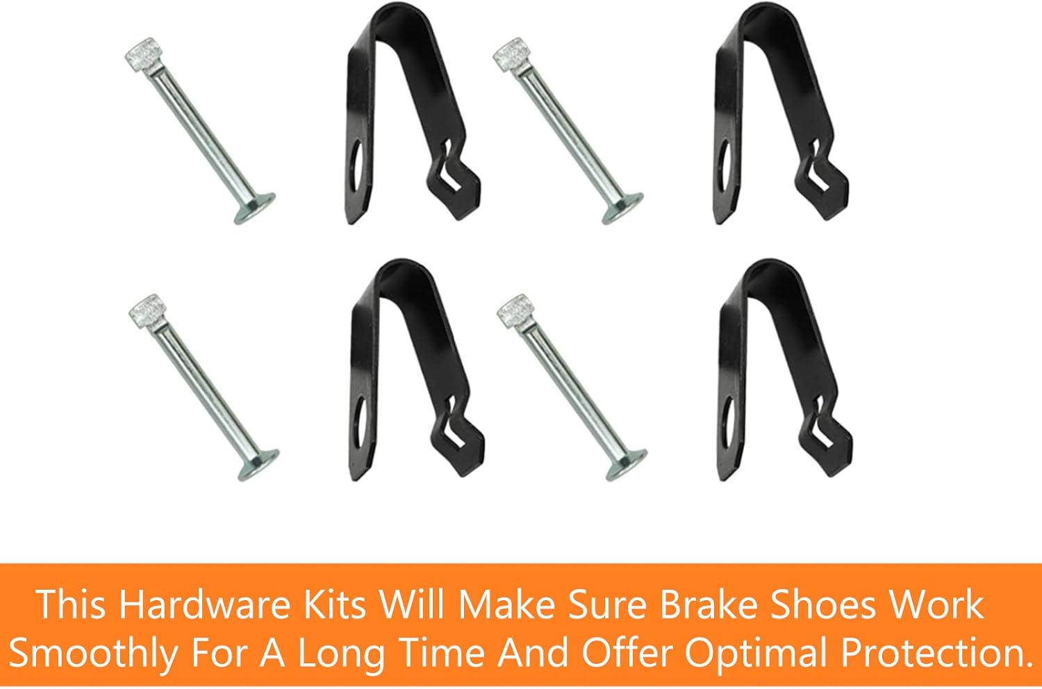 Front Brake Shoes Springs Pins for Suzuki King Quad Kingquad 250 300 LT-4WD-X LT-F4WD-X LT-F300-F, OEM# 54400-39840
