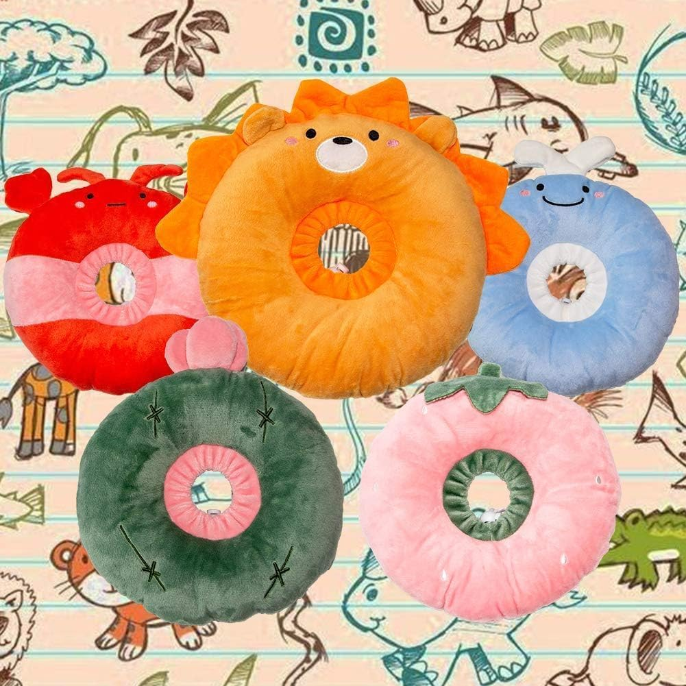 Adjustable Cat Recovery Collar Soft,Cute Pet E-Collar Neck Cone after Wound Healing Protective Cone Fit for Kitties, Small Dogs (Pink Strawberry, S) image number 1