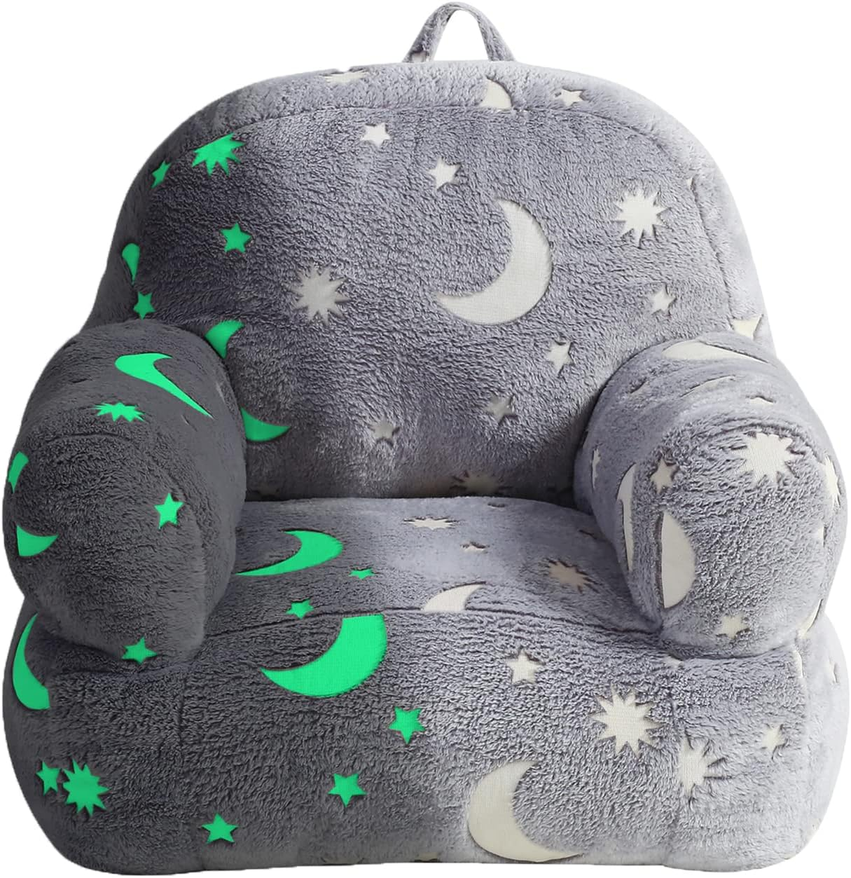 Kids Couch, Glow in the Dark Kids Bean Bag Chair Children Couch Toddler Sofa Chair Mini Sofa Armrest Couch for Children, Lightweight Children Sofa Chair image number 4