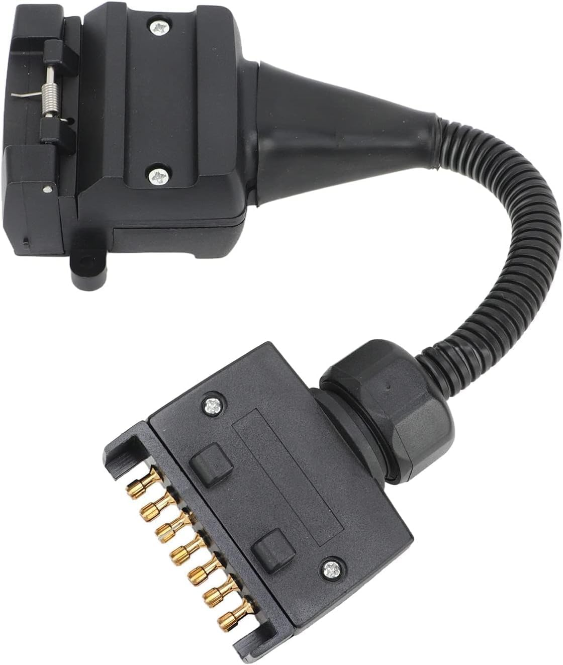 Trailer Adapter 7 Pin Flat Male Plug to 12 Pin Flat Female Socket for Caravan Connector 4Wd