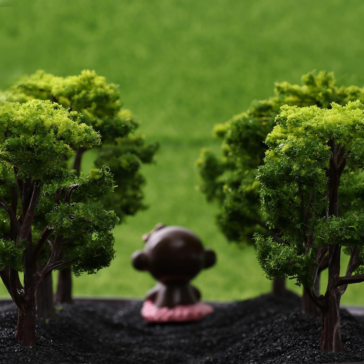 BESPORTBLE 12Pcs Mini Diorama Trees Static Grass 1/64 Model Scenery for Garden Diorama Models Trees Trains Forest Animals Scale Scenery Tree Supplies Mix image number 5