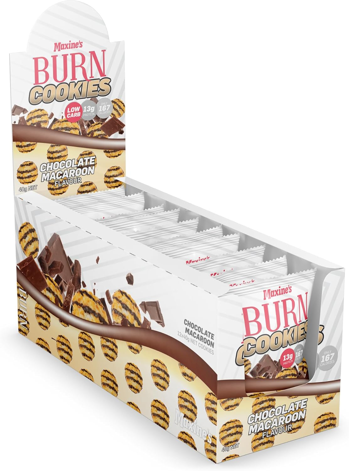 Maxine'S Burn Cookie 40G (Box of 12) Choc Macaroon image number 2