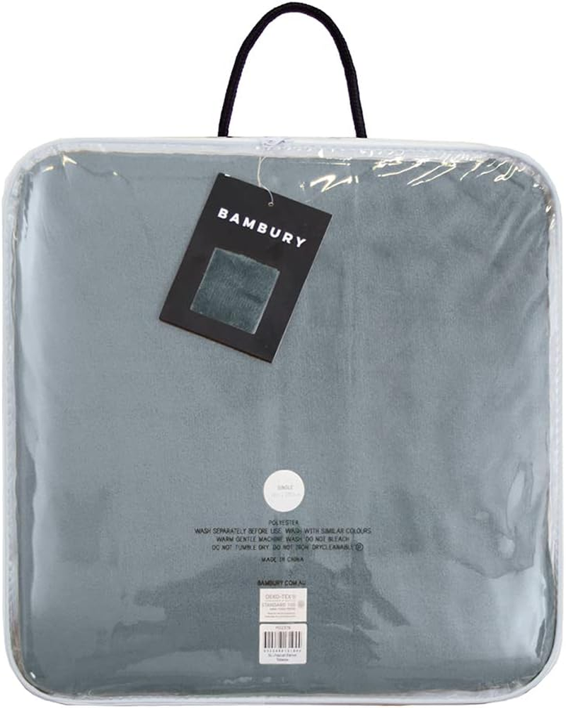 Bambury Double/Queen Bed Ultraplush Blanket, Steel Blue image number 2