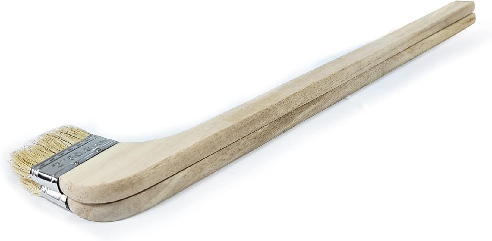 Wooden Handled Hog Bristle Radiator Right Angle Bend Paint Brush, 15" Long, 2" Brush Width (2 Pieces) image number 5