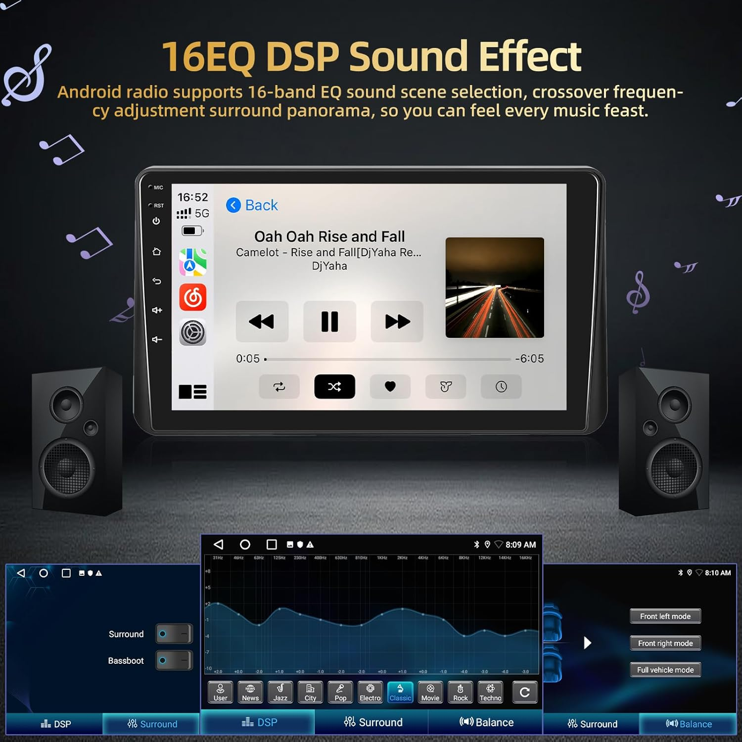 2+64G Android Car Radio for Mazda 3 Axela 2014-2019 with Wireless Carplay & Android Auto - 9 Inch Touchscreen Radio with Equalizer, Wifi, GPS, SWC, Mirror Link + AHD Backup Camera image number 6