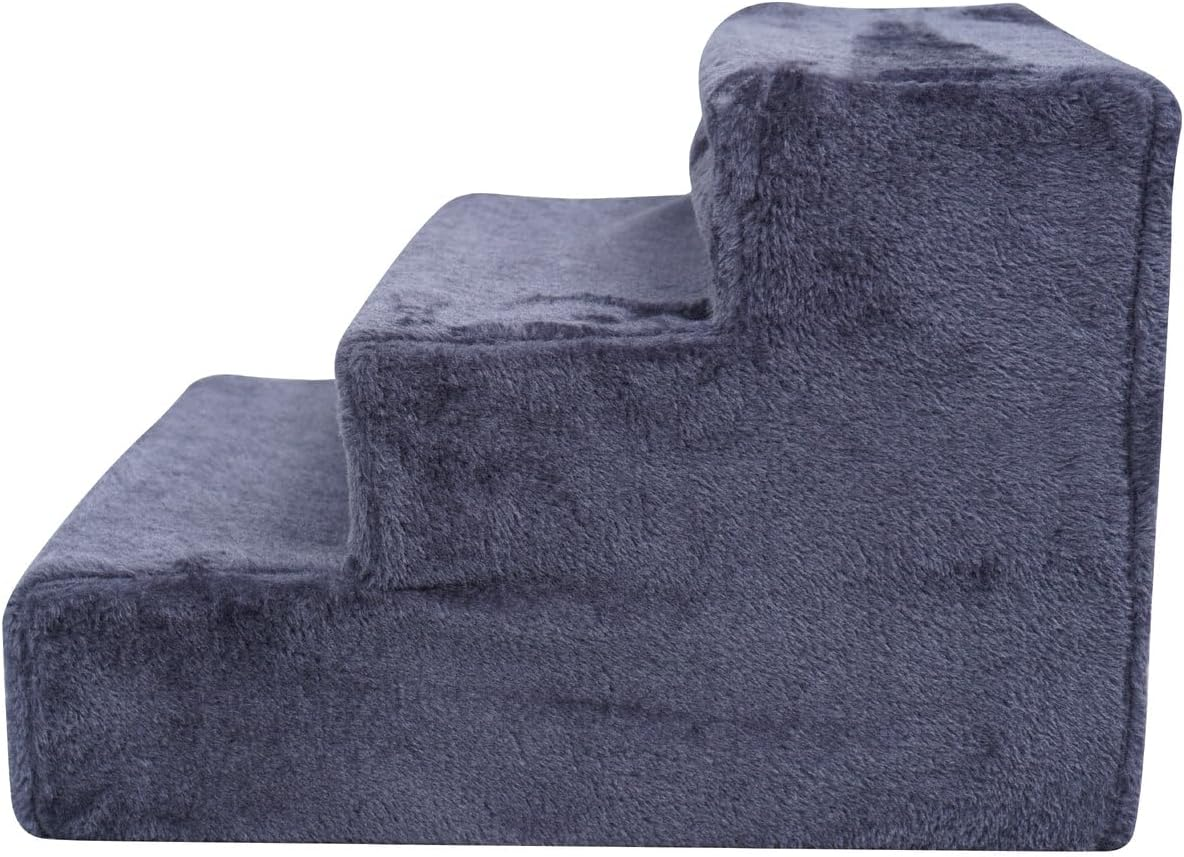 YES4PETS 3 Steps Plush Pet Dog Cat Puppy Stairs Washable Cover Ramp Ladder image number 4