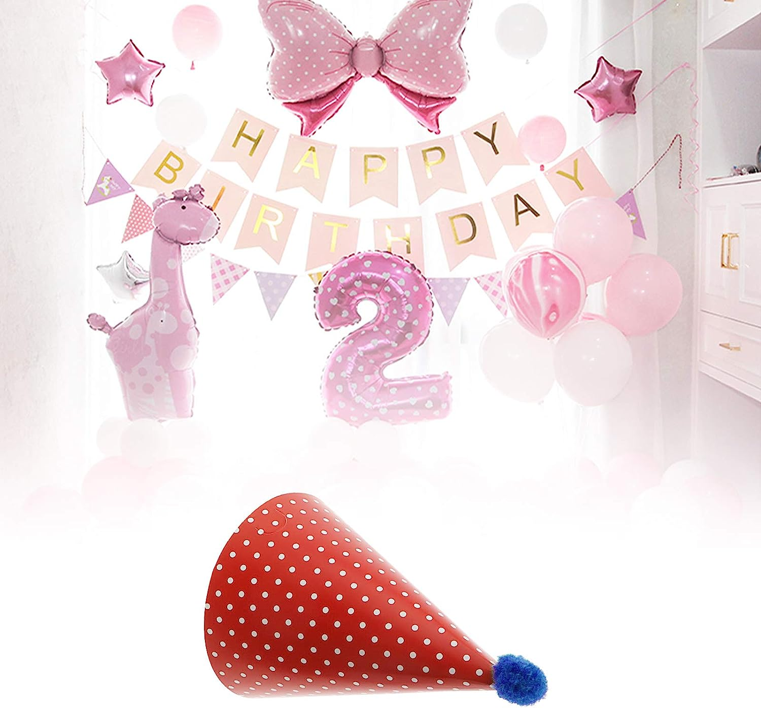 SING F LTD 11Pcs Mini Party Hat Kit, 9 Cone Hat and 2 Crown for Birthday Holiday Kid Pet Family Party Deco Props