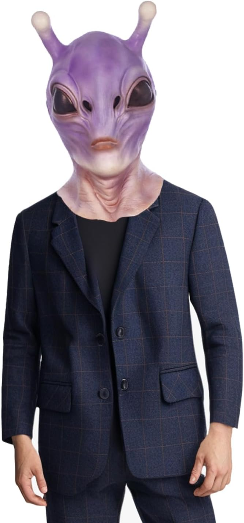 Horror Alien Mask Funny Halloween Monster Cosplay Mask Creepy Scary Masquerade Party Costume Accessories Full Head Latex Prop image number 5