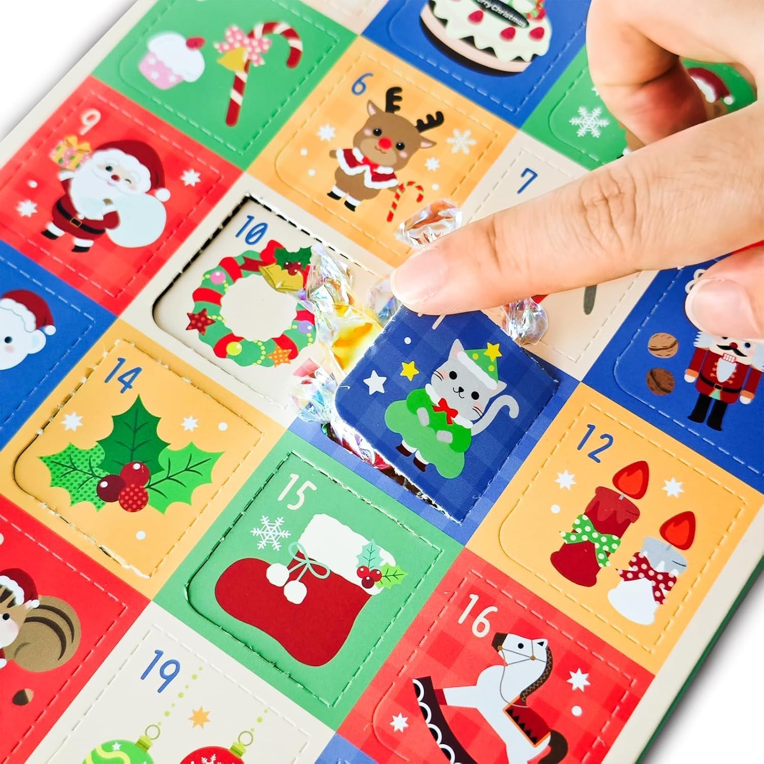 5 Pcs 2025 DIY Christmas Advent Calendar Empty Boxes,Make 24 Days Fillable Countdown Rectangle Boxes Gift,Xmas Surprise Gift Boxes,For Adults/Kids (25 * 17 * 4 Cm) image number 1