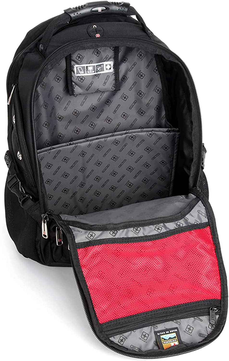 SWISSWIN Swiss Waterproof Business Backpack Travel Backpack College School Backpack Casual Daypack Daily Shoulder Bag SW9903 Black 16 Inch Laptop Notebook Backpack for Men Womens Boys Girls &hellip; image number 6