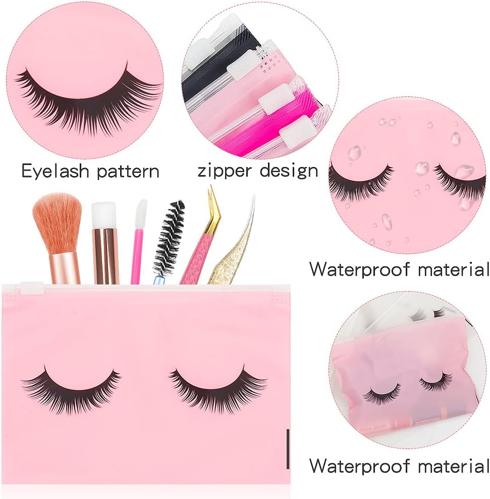 Lash Shampoo Brush Set - 10Pcs Crystal Cleansing Brush, 10Pcs Disposable Tube Mascara Wands, 3Pcs Empty Shampoo Bottles for Extensions Aftercare image number 1