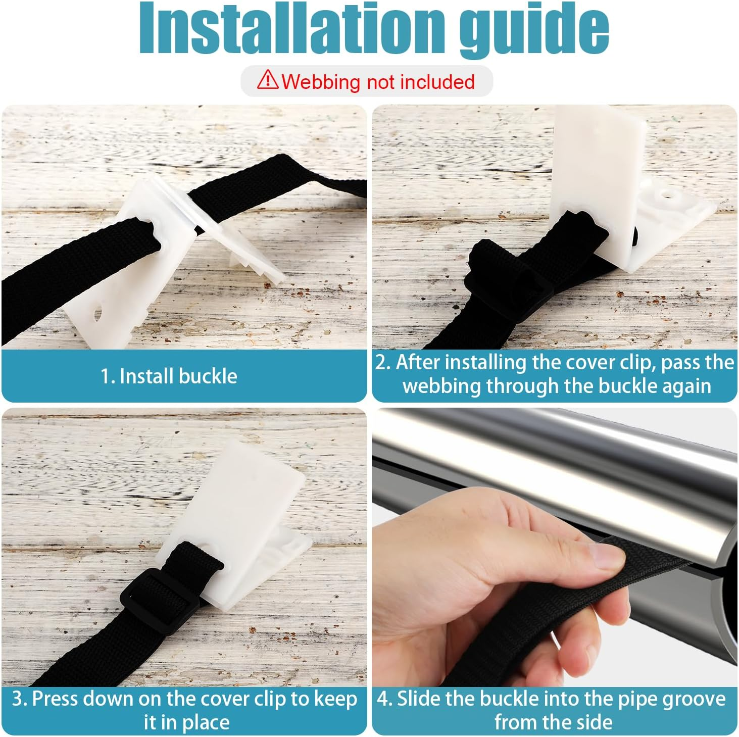 12Pcs Pool Cover Clips, 2.76X1.75 Inch Swimming Pool Covers Tarp Clip Ground Pool Solar Cover Clips Pool Cover Reel Clamps Accessories, Easy to Install & Dismantle image number 1