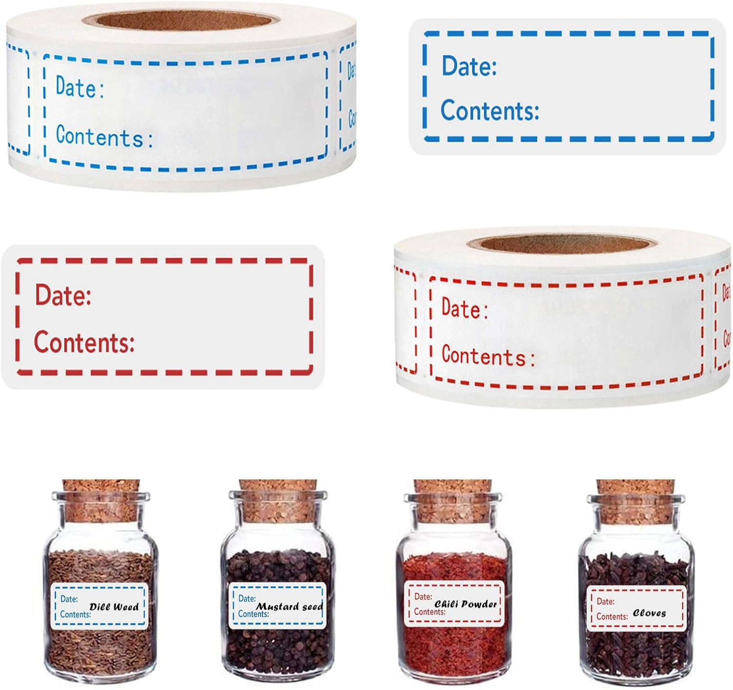 300 Pcs Adhesive Name Tag Labels Stickers for Containers, 3" X1" Blank Name Tag Category Tags for Kitchen, Office, School, Meeting, Parties, Warehouses image number 5