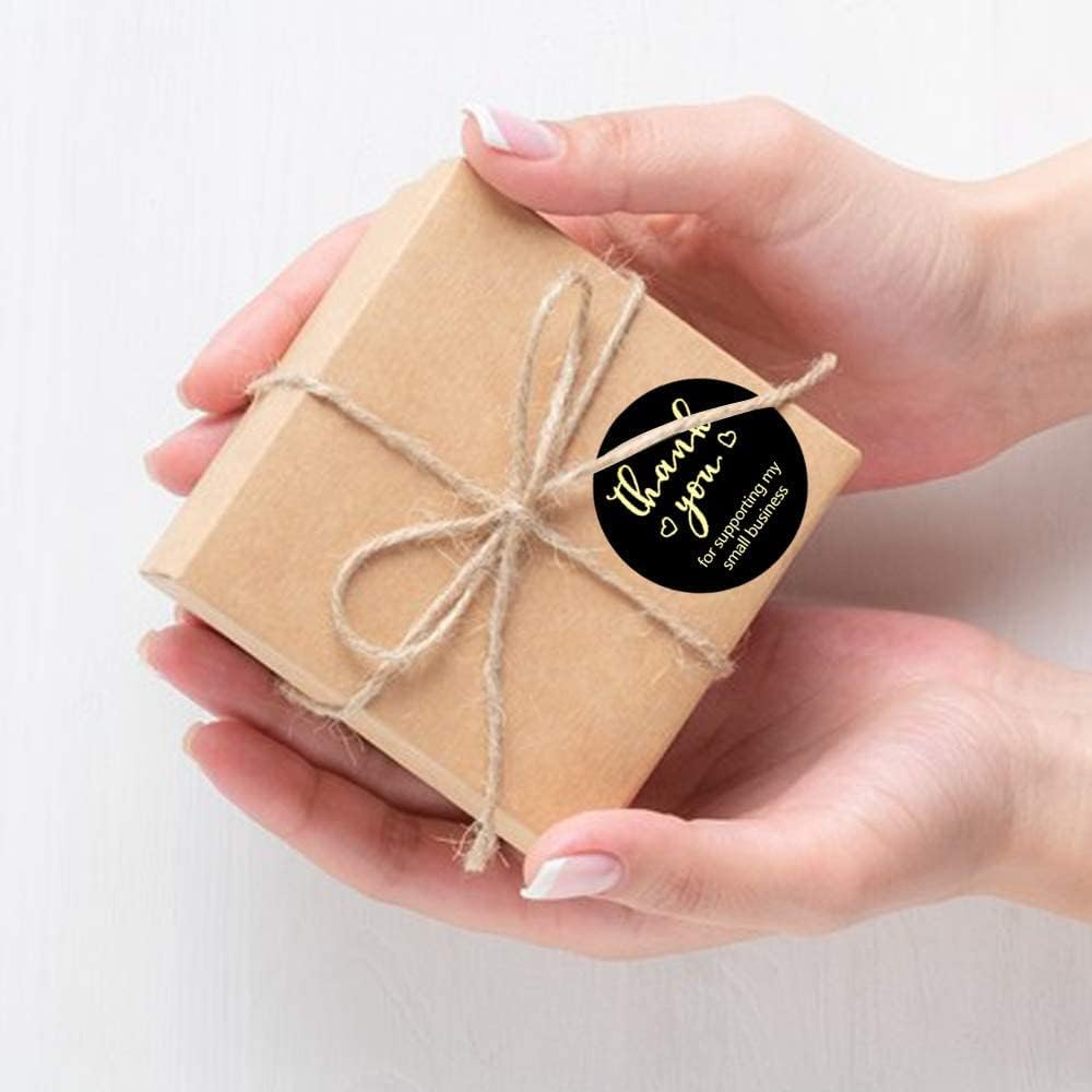 Thank You Stickers Small Business - 1.5&rdquo; round Labels &ndash;Stickers Roll with Gold Font Thank You - Waterproof Packaging for Business Boutiques Retailers for Crafters & Online Sales &ndash; 500 Label Roll image number 5