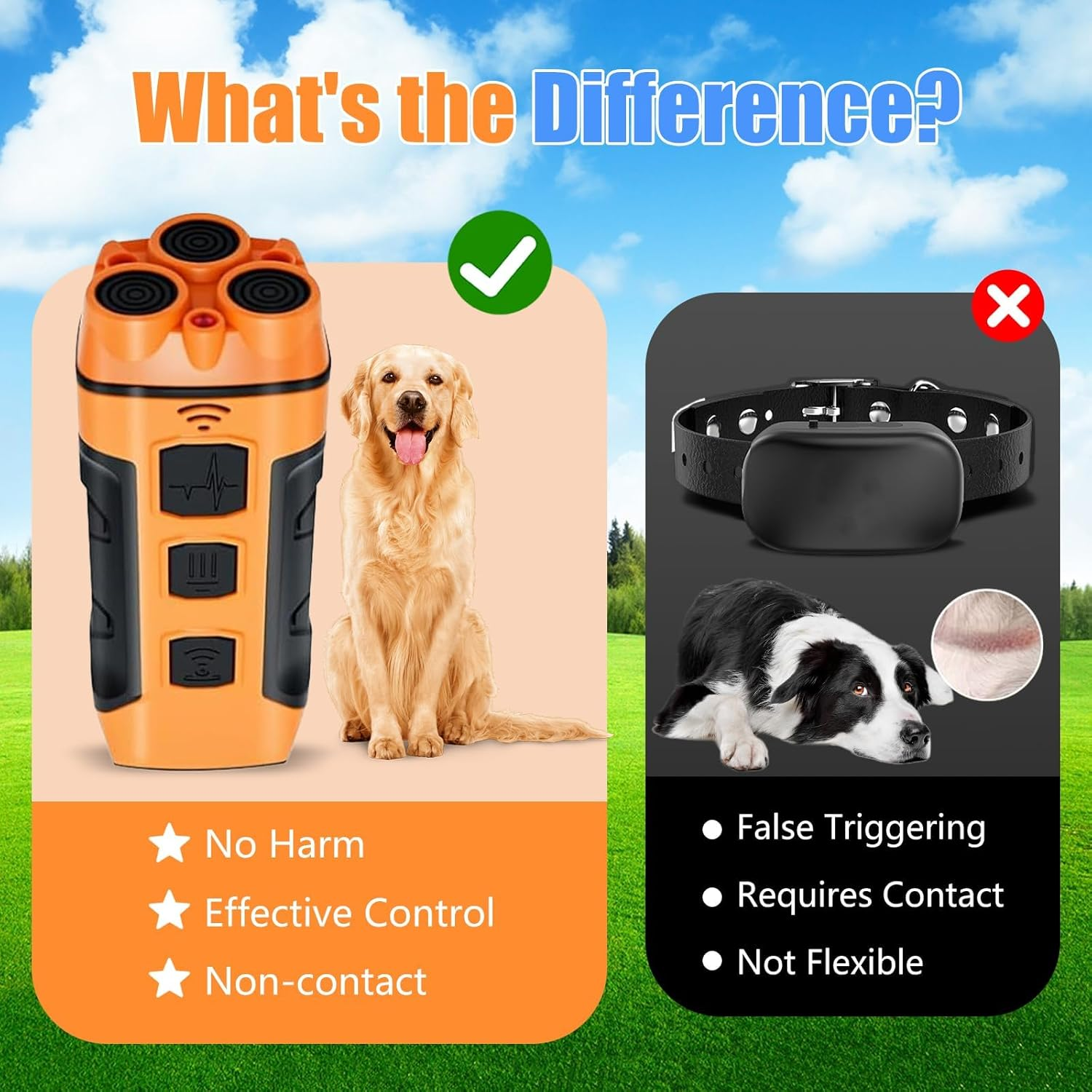 5-In-1 Dog Barking Deterrent Devices &ndash; anti Barking Device for Dogs, 3 Modes, 50Ft Range, Indoor/Outdoor Dog Training, Safe & Humane Bark Control with Rechargeable Battery image number 6