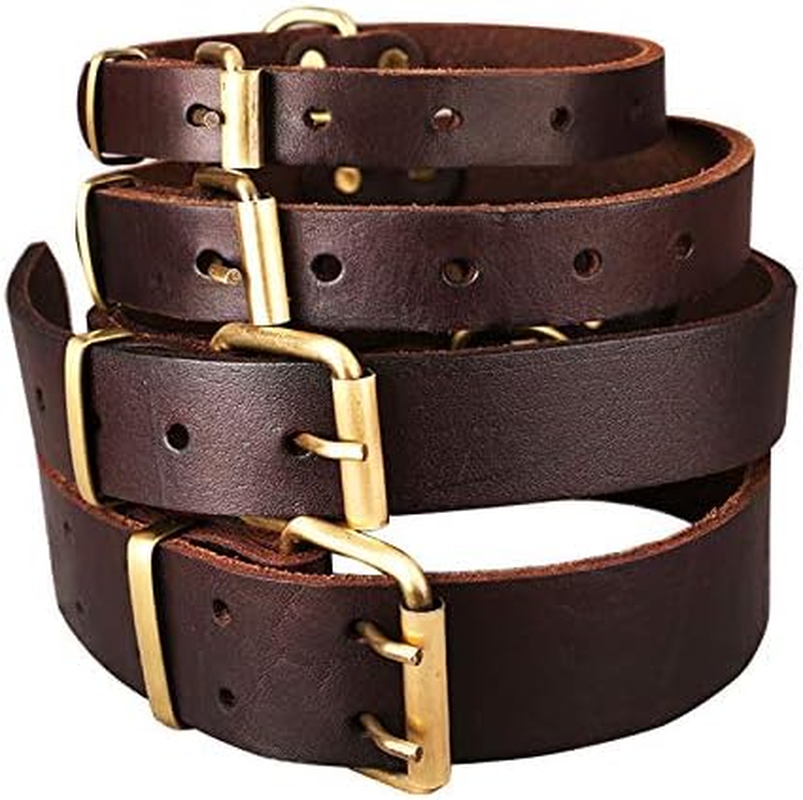 Handmade 100% Genuine Plain Leather Pet Dog Collar (Medium)