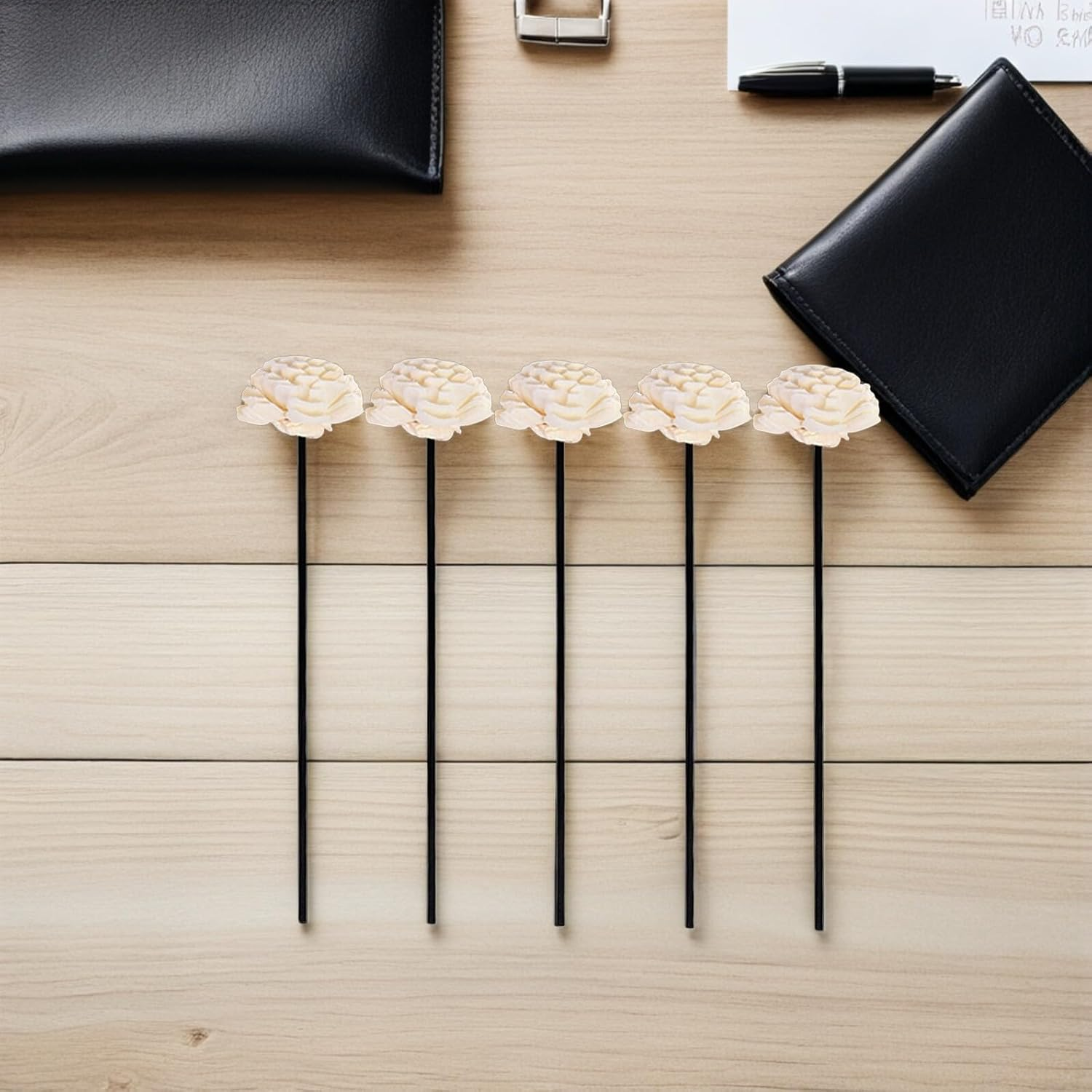 Ifundom 5Pcs Fireless Aromatherapy Rattan Reed Diffuser Sticks Rattan Fragrance Diffuser Refill Reed Oil Refill for Home Deodoriser Scent Booster Aromatherapy Stick For image number 2