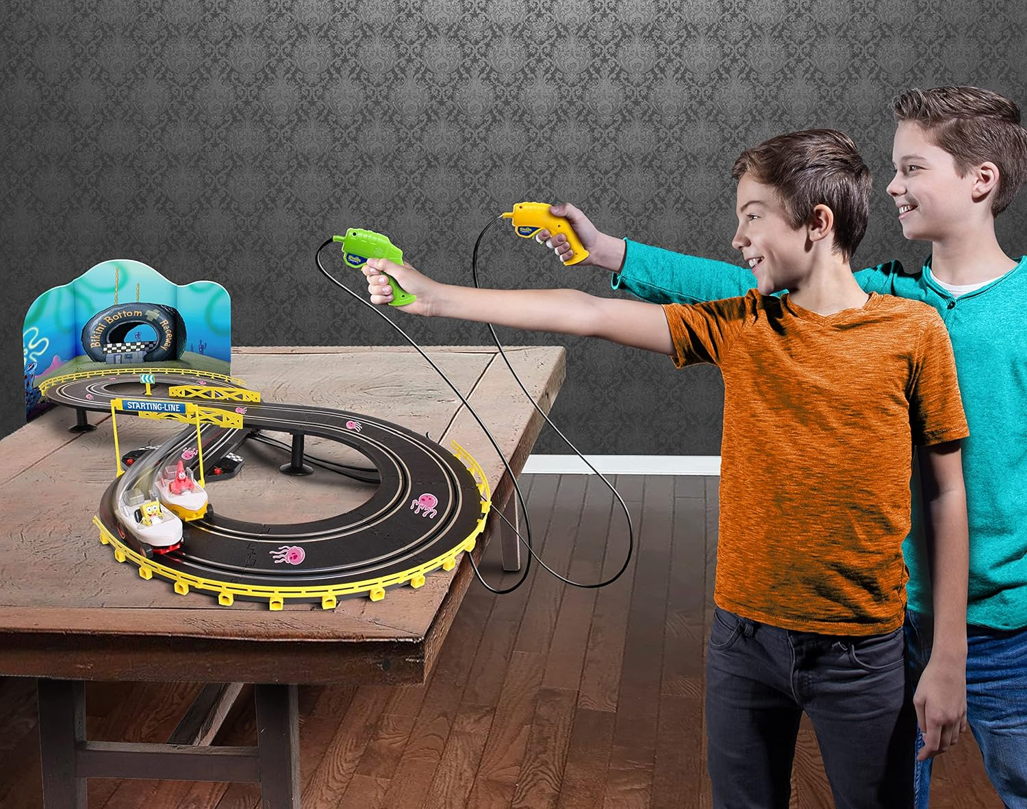 Spongebob Hot Rod Boat Race Set Vehicle image number 1