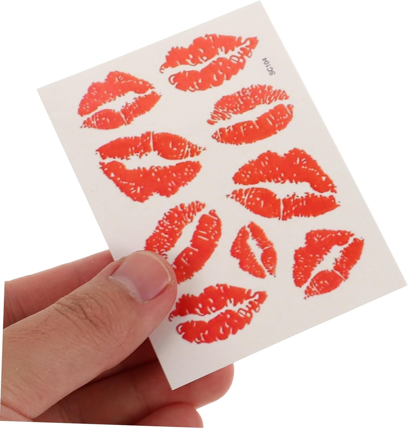NOLITOY 12Pcs Lips Temporary Stickers for Diy Decorating Sugar Kisses Stickers for Neck image number 3
