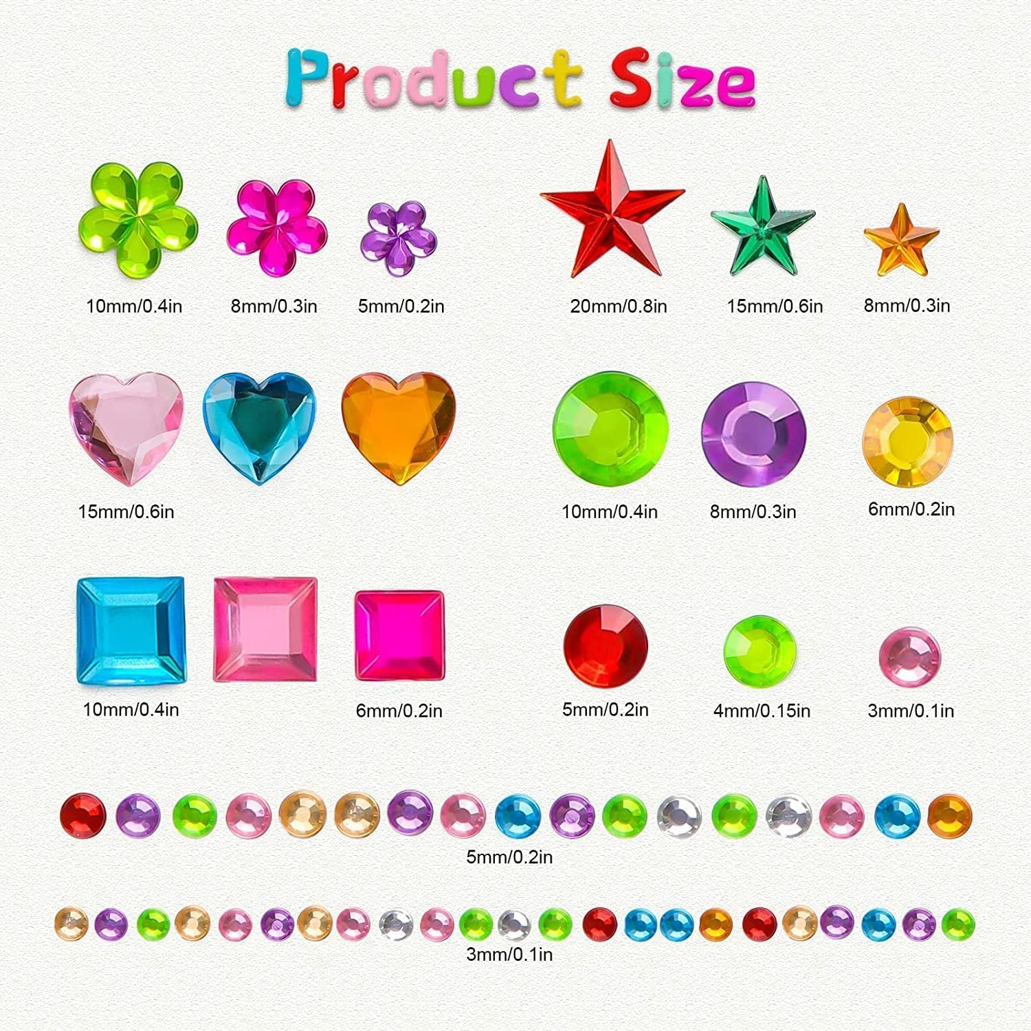 Gem Stickers, 1510 Pcs Rhinestone Self Adhesive Jewel Stickers, Bling Gems for Crafts, Stick on Gems for Makeup, DIY, Eye, Nail, Multiple Shapes. image number 1