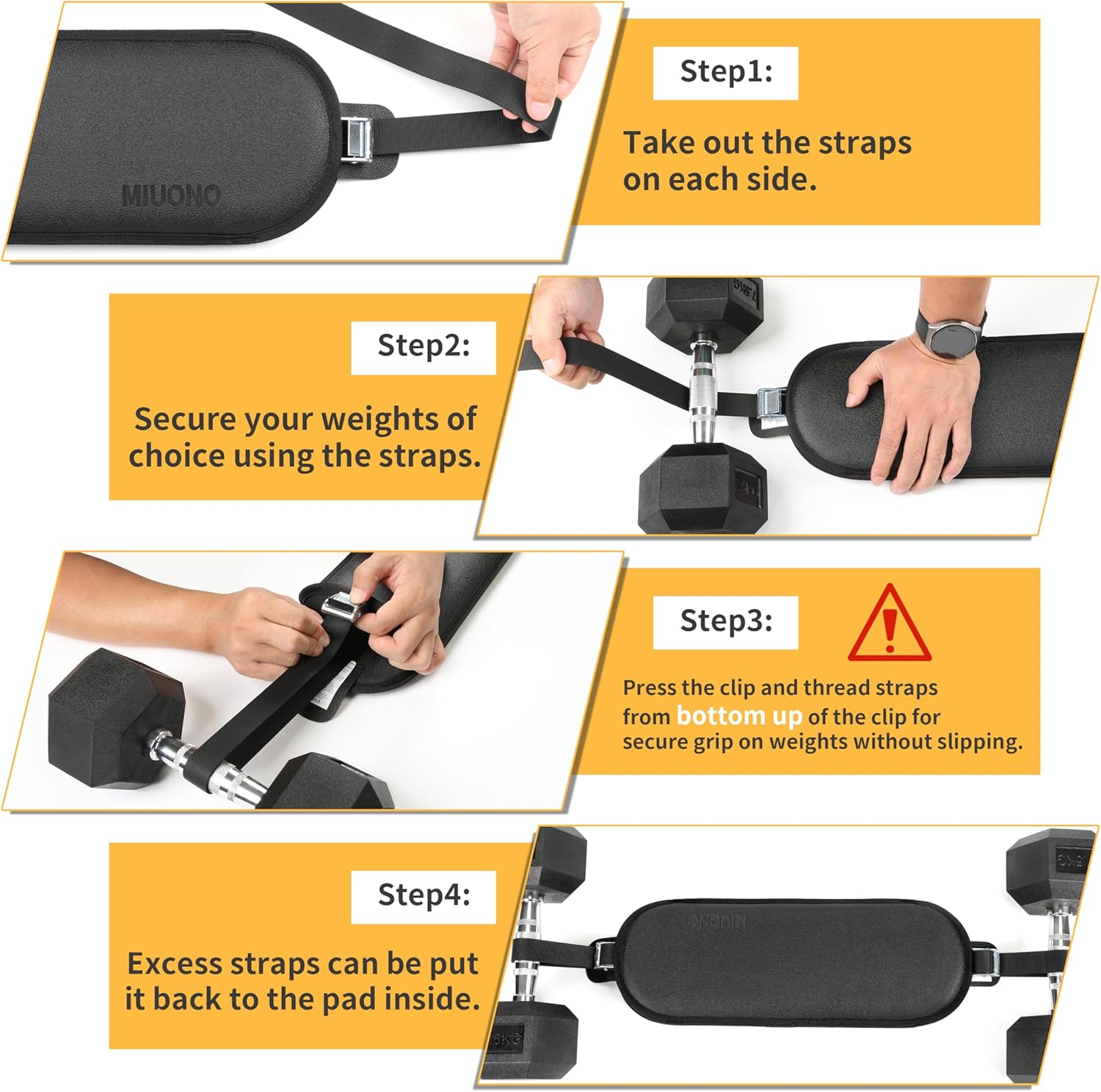 Hip Thrust Belt, Dumbbell Thrust Belt for Kettlebells or Grip Plates, Thicker Slip-Resistant Leather Glute Bridge Pad Machine Booty Workout of Home Gym Black 17.32 * 5.3Inch image number 4