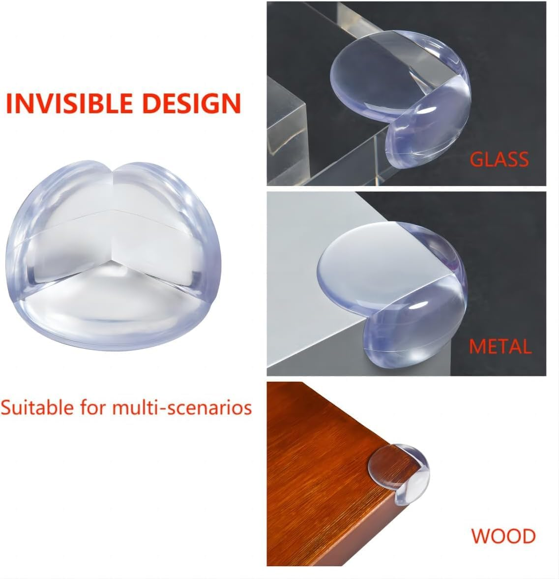 Corner Protectors for Baby，Furniture Edge Bumpers Safety Sharp Corner Guard for Keep Kids Safe with Adhesive Tape（18Pcs） image number 2