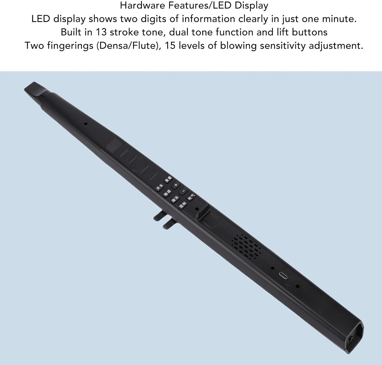 Dpofirs MIDI Electronic Saxophone, 13 Tone Mini Digital Wind Instrument with Adjustable Volume, for Ios, and Other Systems image number 4