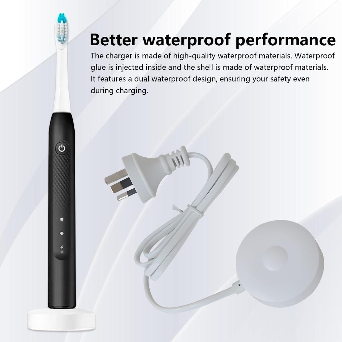 Charger Replacement Fit for 3768 Magnetic Charger Base, Compatible for Oral B Io7 Io8 Io9 Electric Toothbrush, 2-Pin AU Plug image number 1