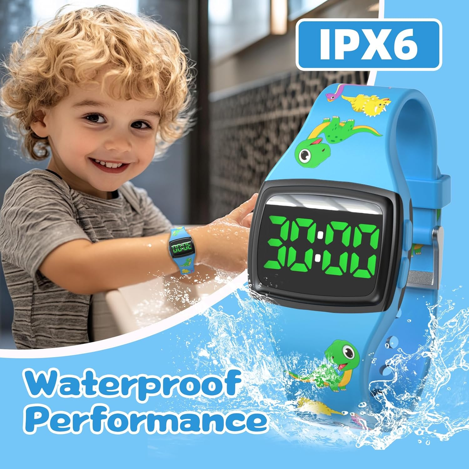 711TEK Potty Watch for Toddler Boys &ndash; Magnetic Rechargeable Potty Reminder for Kids, Fun Timer Alerts, Waterproof Potty Training Timer, Soft Adjustable Strap for Stress-Free Potty Training image number 6