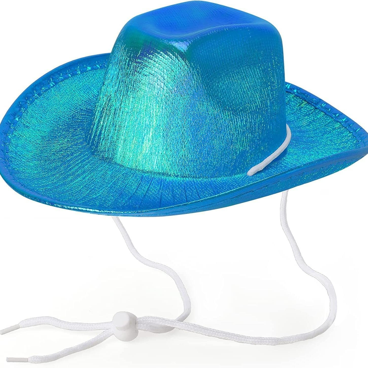 Dog Cowboy Hat Dog Cat Cowboy Hat Costume Cowboy Accessories for Pet Space Shiny Cowboy Hats for Dog Cat (Blue, One Size) image number 5