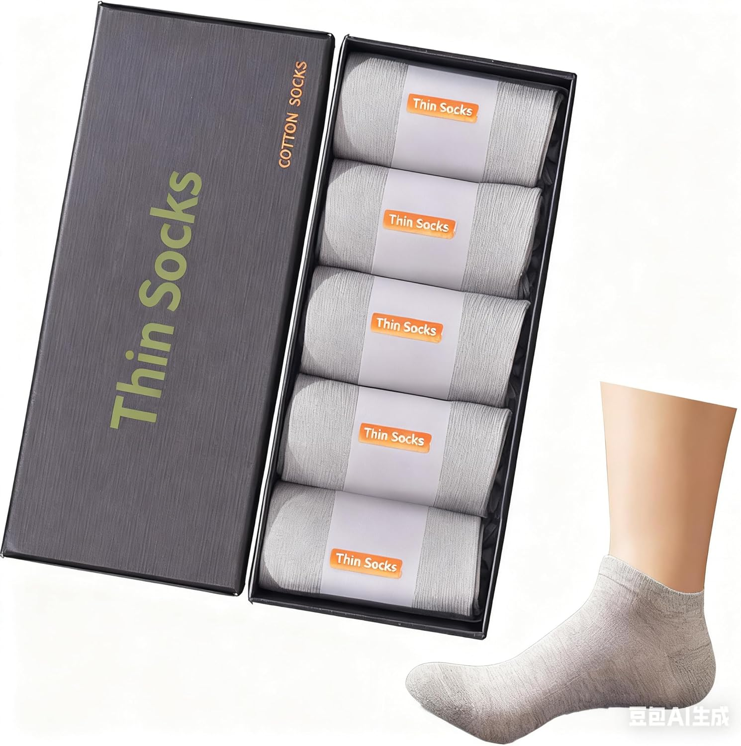 5-Pack Unisex Socks - Ultra-Thin Bamboo Ankle Socks | Barefoot Feel and Non-Slip | One Size Fits All, Low-Top and Invisible | Breathable for Everyday Wear (Black)