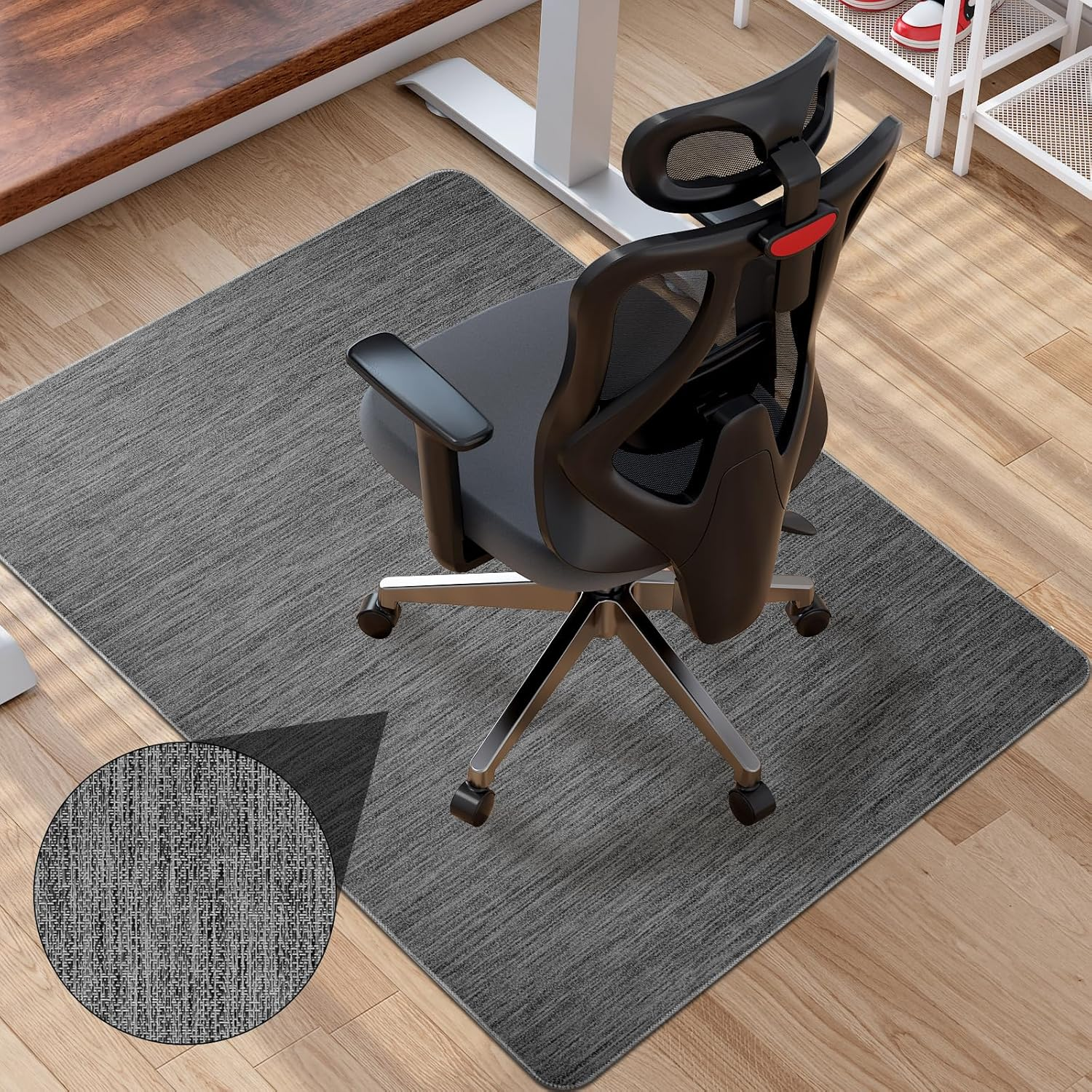 Office Chair Mat for Hardwood,Carpet Protector Chair Mats,Heavy Duty Desk Chair Mat for Rolling Chair,Anti-Slip Floor Protector Chair Mat for Home Office (100 * 120 Cm) image number 6