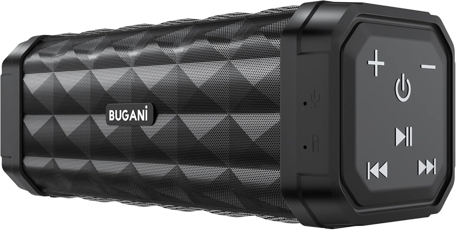 BUGANI Bluetooth Speaker M99 Speaker Bluetooth Wireless, Louder Volume, Stereo Sound, 24H Playtime, 100Ft Wireless Range, IPX5 Waterproof, Built-In Mic, Wireless Speaker for Home, Outdoor, Black image number 1