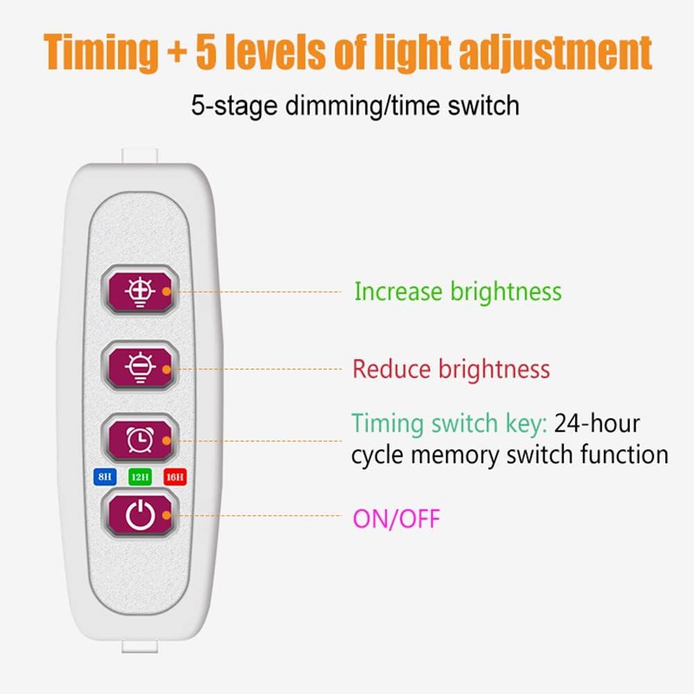 Angel Ring Grow Light DC5V USB Phytolamp for Plants Led Full Spectrum Lamp (Sun Light, 4 Heads) image number 5