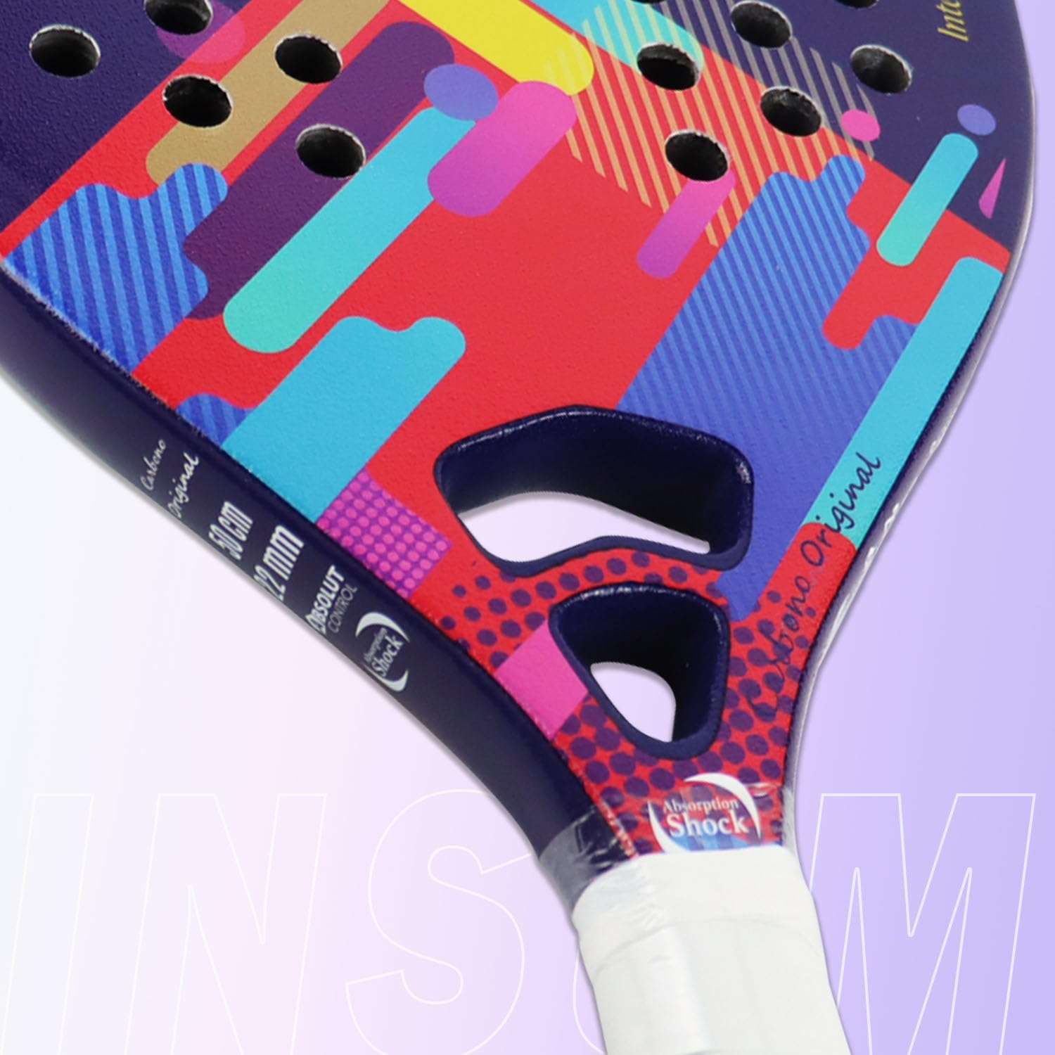 Beach Tennis Racket - Carbon Fiber Beach Tennis Paddle with Sand Grit Surface - Soft EVA Racquet - Lightweight Beach Tennis Equipment