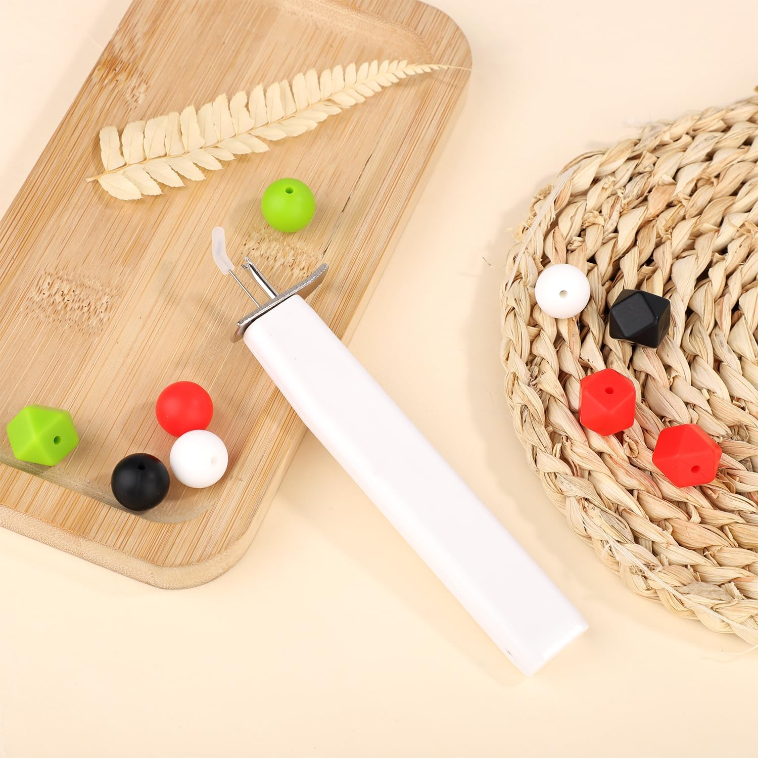 NQEUEPN Bead Knotting Tool, Bead String Knotting Tool for Jewelry Making Bead Knotter Tool for Safety Knots Beading Tool Supplies for Jewelry DIY Bracelet Necklace Pearl String (White) image number 3