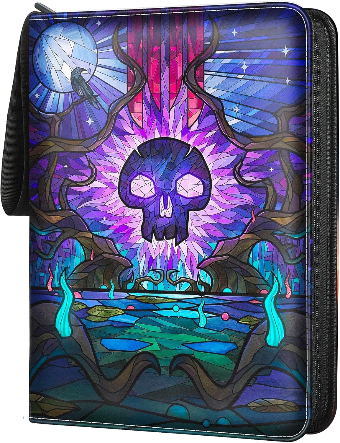 Trading Card Album for MTG, Holds 900 Cards, MTG Binder for Standard Cards, Cards Scrapbook for YGO/PTCG Playing Cards for Children (9 Compartments, Purple) image number 5